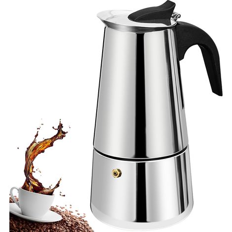 12 Tasse Machine à Expresso sur Cuisinière en Acier Inoxydable Machine à Expresso Moka Pot Percolateur Machine à Café Italienne Machine Moka Capable Classique Pour Camping à Domicile 600ml 20oz (1/5)