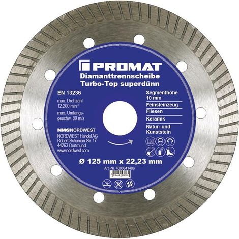 Disque à tronçonner diamant D. 300 mm perçage 254 mm super mince 10 mm (1/3)