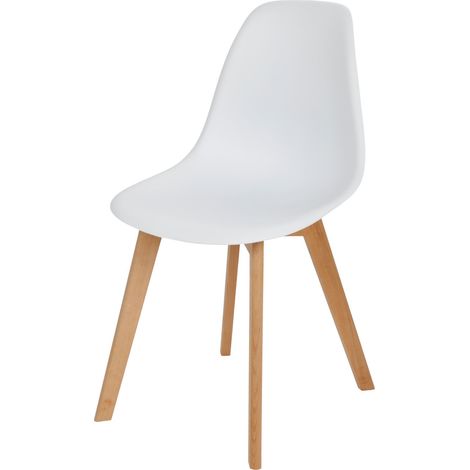 Schalenstuhl weiß Esszimmerstuhl Küchenstuhl Bürostuhl Schalensitz Retro Sessel (1/2)