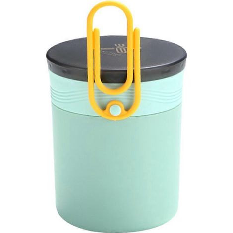 Mini tasse à soupe verte compatible avec le rangement, 1 pièce, en acier inoxydable, tasse pratique et hermétique. (1/5)