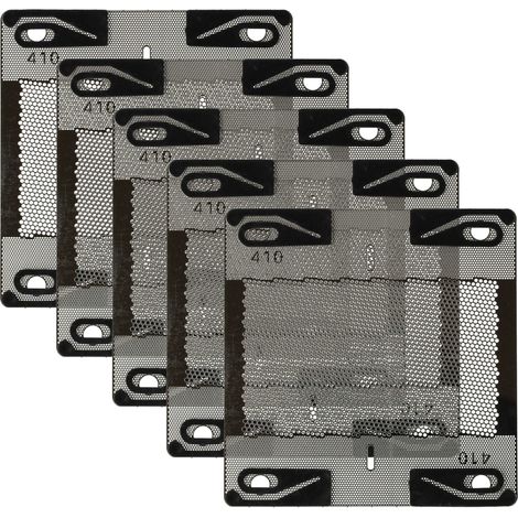 vhbw 5x Scherblatt kompatibel mit Braun Micron L, Micron S, Micron 6009, 2011, Micron, Eltron 770 (Typ 5410) Rasierer Silber