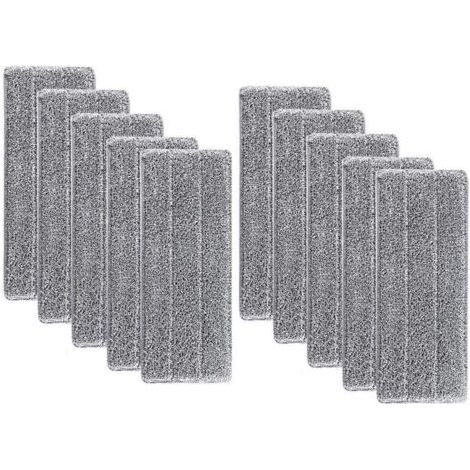 Super Absorbant Recharges de Tête de Vadrouille - Tampon de Nettoyage de Tête de Balai de Ménage Lavable en Microfibre de Vadrouille de Nettoyage Lavable en Microfibre (10pcs) (1/4)