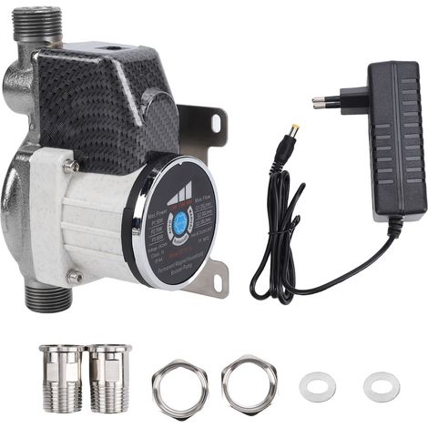 Pompe de surpression d'eau de douche intelligente 555 GPH 26,1 PSI 85 W Économie d'énergie pour la maison Entrée et sortie NPT 1" Adaptateur 3/4" 3 niveaux à faible bruit Prise UE 100-240 V. (1/5)
