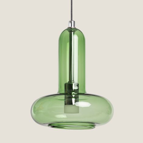 LED Pendelleuchte 5W Aluminium und Glas Fontans Grün