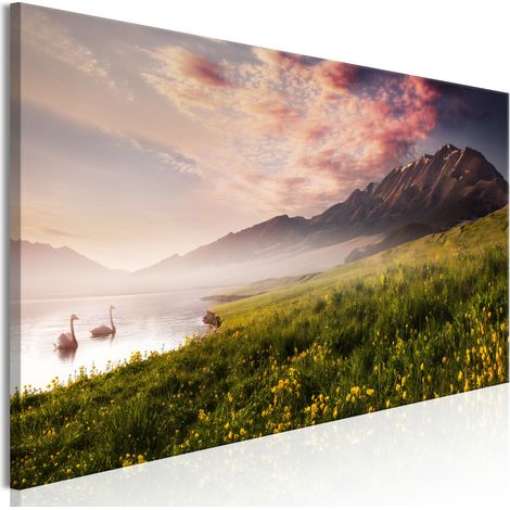 Quadro - Sayram Lake (1 Part) Narrow - 150x50 (1/4)