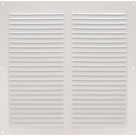 Grille de Ventilation carrée en Aluminium avec moustiquaire Grilles d'aération pour Sortie d'air Idéal pour Plafond de Cuisine et Salle de Bain Dimensions : 300 x 300 mm Couleur: Blanc (1/5)
