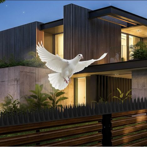 10pcs Piques anti-oiseaux en plastique – Répulsif pour pigeons, corbeaux et moineaux – Résistant aux intempéries – Installation facile-DELKEVIC (1/5)