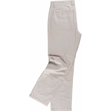 Pantalón básico recto 100% algodón WORKTEAM B4020 58 Beige (1/3)