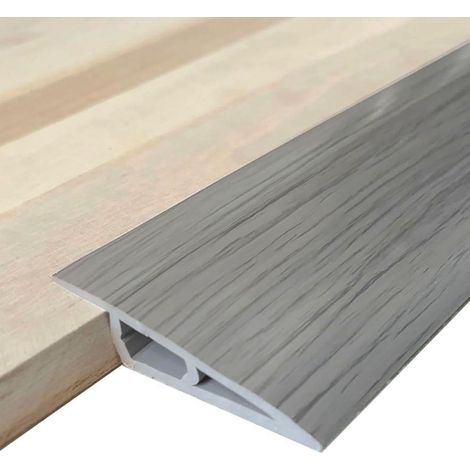 Bandes de bordure de transition hautes et basses, seuil de bande de transition de plancher, 70MM20MM1M, grain de bois gris (1/5)