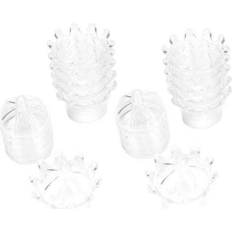 Sachets cadeaux transparents en plastique couronne 12 pièces, boîte à chocolat pour fête (Blanc) (1/5)