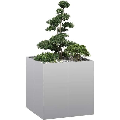 Pflanzkübel 80x80x80 cm Verzinkter Stahl