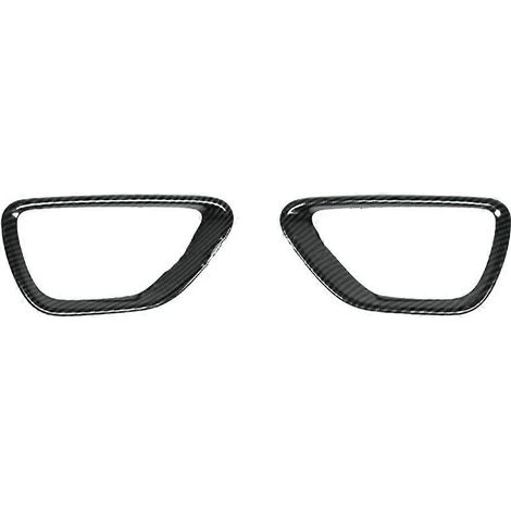 Enjoliveur de pare-chocs avant pour feux antibrouillard, motif fibre de carbone, pour Jeep Grand Cherokee 2014-2017 (1/5)