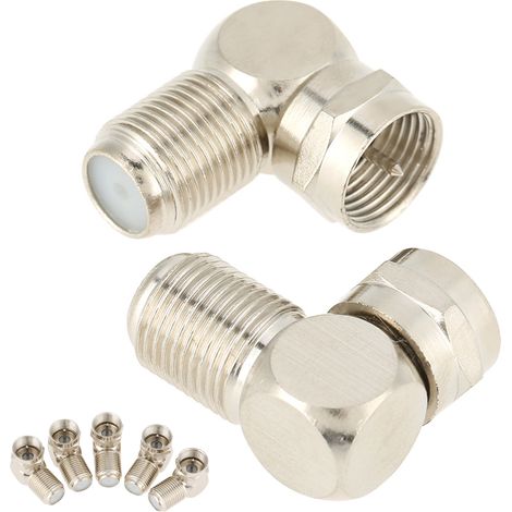 5-teiliges Set TV-Antennenstecker auf F-Buchse, rechtwinkliger Kabelverbinder-Adapter (1/5)