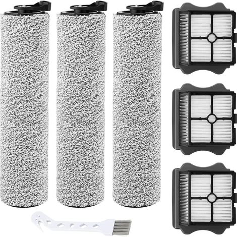 Le filtre et le rouleau à brosse conviennent aux accessoires d'autolaveuse TINECO FLOORONE/PLUS/iFloor3, élément filtrant de la brosse principale à rouleau (3 rouleaux à brosse et 3 filtres à vide) (1/4)