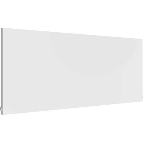Reina Slimline Horizontal Designer Radiator 600mm H x 1400mm W Textured Matt White (1/5)
