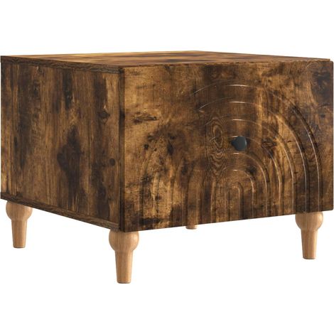 Tavolino da salotto con cassetto Rovere Fumo 49 x 50 x 40 cm vidaXL