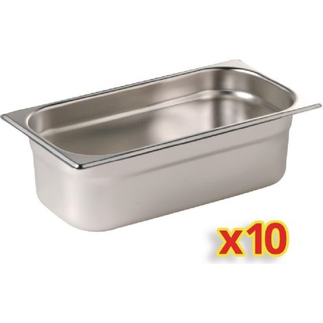 Bac Inox GN 1/4 Lot de 10 - Vogue (1/5)