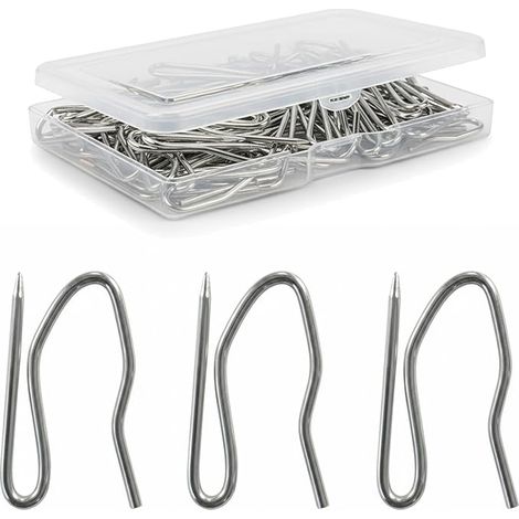 The Bead Shop Ultrastarke Zink-Gardinenhaken (60er-Pack) - für schwere und plissierte Gardinen (1/5)