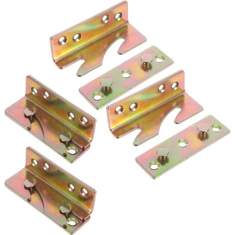 NUOBESTY 4 Pares de Herrajes para Cabecero Cama Soportes (1/5)