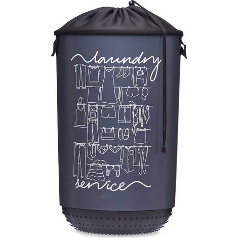 Cesto per i Panni Sporchi Laundry Stoffa Plastica 40 L (34 x 52,5 x 34 cm) (1/3)