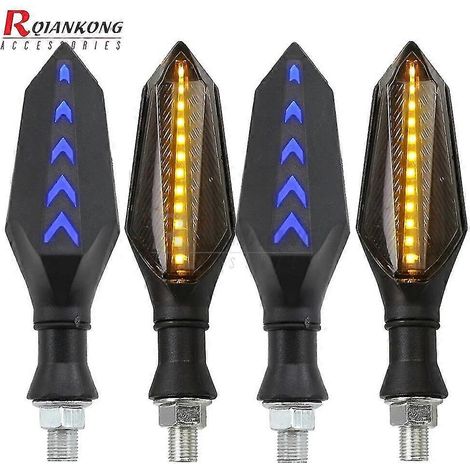 2 Stück Motorradscheinwerfer U2 Fern- und Abblendlicht LED-Fahrscheinwerfer, schwarze Zusatzlampe, 1200 lm, 30 W, 12 V, Motocross-Teile – 4 Stück