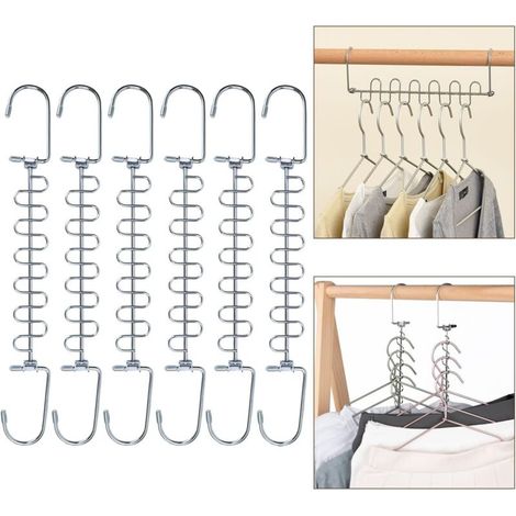6 cintres gain de place, design compact et élégant pour manteaux, pantalons et costumes (1/5)