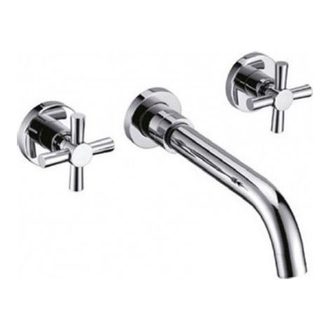 Mélangeur lavabo à encastrer TSARA en laiton chromé (1/3)