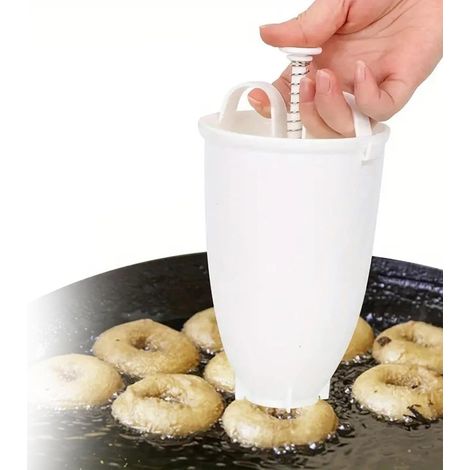 Appareil à donuts portable, cuisson frite maison, moule plastique distributeur pâte, pâtisseries artisanales (1/4)