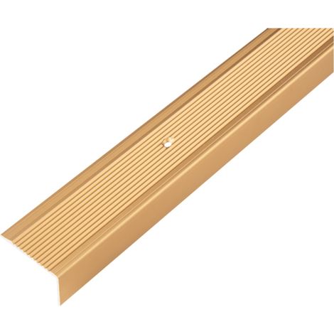 ALBERTS Treppenkanten-Schutzprofil, Alu gold elox., LxBxHxS 2000x45x23x2,5mm (1/3)