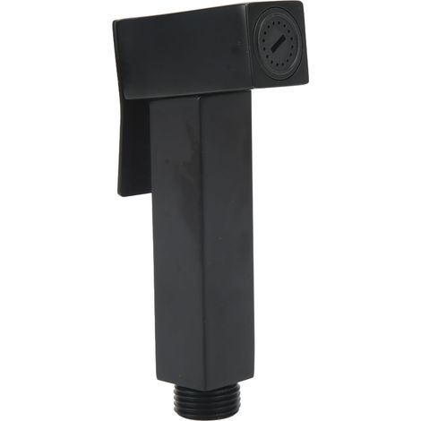 Pulvérisateur de Toilette en Acier Inoxydable Noir, Débit Élevé pour Bidet (1/5)
