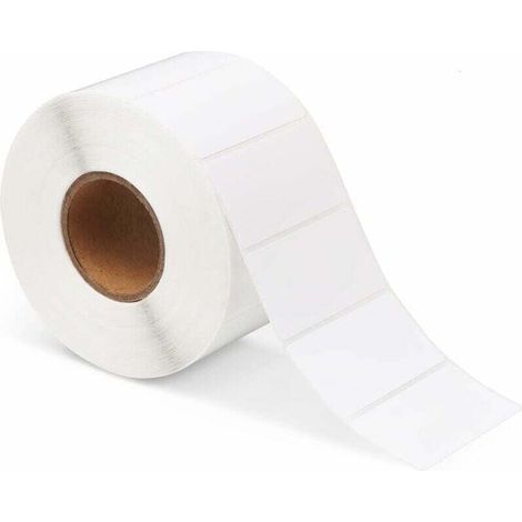 Etiquettes Adhésives. 1 Rouleaux 1000 Étiquettes Blanches Unies Autocollantes. 6030mm Étiquettes Auto Adhésives pour Imprimer Les Adresses de Courrier Mailing. Étiquette de Prix