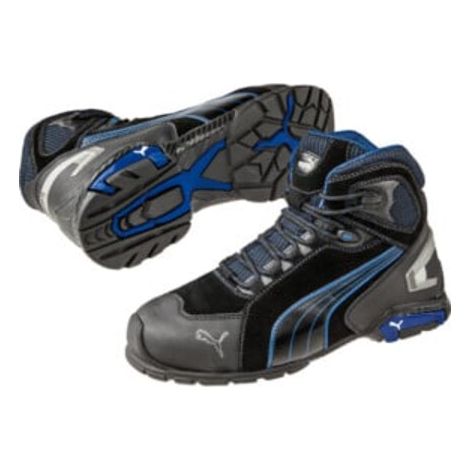 Sicherheitsstiefel Rio Black Mid Gr. 45 schwarz/blau Leder S3 SRC EN20345