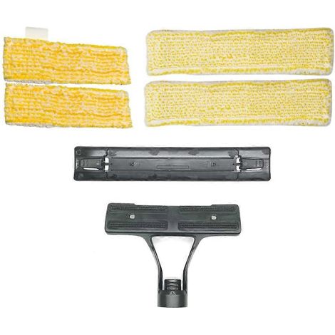 Kit de 6 pièces comprenant un autocollant en nylon pour bouteille de nettoyage de vitres, une serpillière et un tampon pour balai, compatible avec les accessoires pour machines de nettoyage WV1, WV2, 