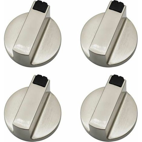 Bouton Cuisinière à Gaz - Lot de 4 Boutons de Commande en Métal 6 mm pour Four et Cuisinière (1/5)