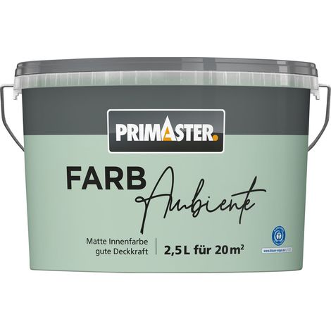 Primaster Farbambiente Wandfarbe matt minze 2,5 L Wandfarbe (1/2)