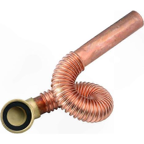 Tuyau de Vidange Flexible Premium 2025 avec Tube en Cuivre pour Baignoire Salle de Bains, Installation Édition 0729 (1/5)