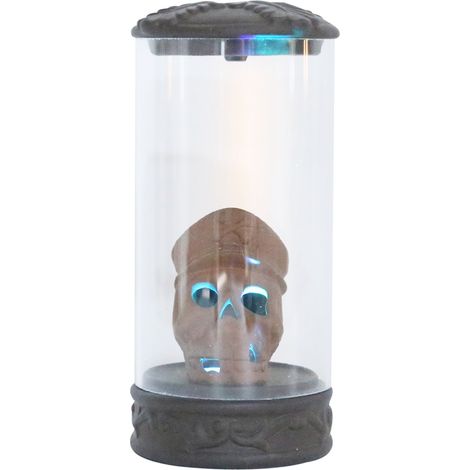 Zarter Räuchergefäß mit farbigem LED-Licht, handgefertigte Dekoration für Zuhause, Büro, Yoga, Totenkopf-Stil (1/5)