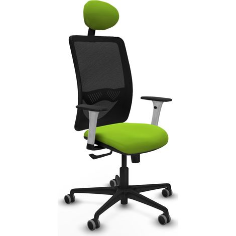 Chaise de bureau piqueras y crespo Zulema blanc support lombaire réglable (1/2)