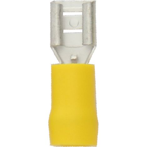 Cosses plates femelles jaune 6,3x0,8
