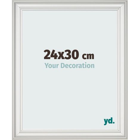 yd. - Cadre photo 24x30 - Blanc Patine - MDF - Lazio (1/5)