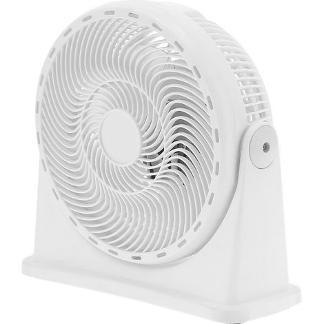 8-Zoll-Tischventilator, Luftzirkulation für Zuhause und Büro, weißes ABS, 30 W, 3 Geschwindigkeitsstufen, Drehregler (1/5)
