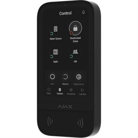 Control remoto inalámbrico negro de 5 pulgadas - KEYPADTOUCHSCREENB - Ajax -