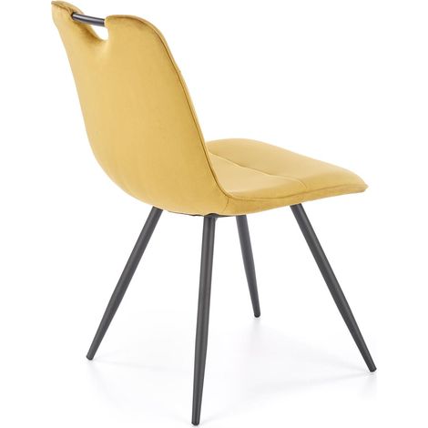 Chaise rembourrée moutarde W163 avec poignée, poignée (1/5)