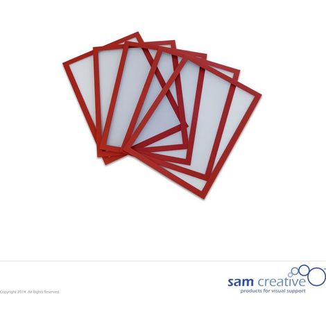 Tableau blanc magnétique Fenêtre A5 rouge set 5 pcs