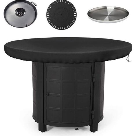 Housse de protection pour plaque de feu, 420D, étanche, anti-UV, pour plaque de feu, plaque de barbecue (diamètre 100 cm)..