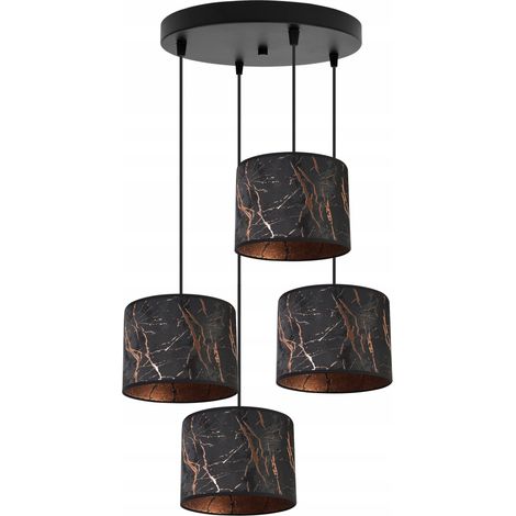 Suspension, lustre, plafonnier, abat-jour à motif cuivre (1/5)