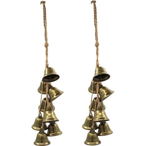 Carillon à vent en forme de cloche de sorcière (2 pièces) - Décoration bohème (1/3)