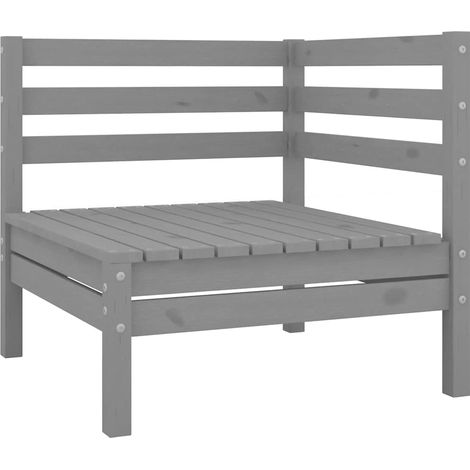 Maison Exclusive - 4-tlg. Garten-Lounge-Set Massivholz Kiefer Gra (1/5)