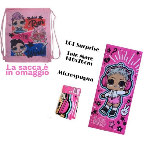 Trade Shop - STRANDTUCH AUS BAUMWOLLE 14070 LOL SURPRISE STRANDTUCH + KOSTENLOSE TASCHE - (1/2)
