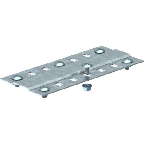 OBO Bettermann Stoßstellenleiste breit, mit 2 Befestigungen B200mm Stahl bandverzinkt, 7070213 (1/3)